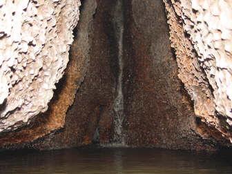 You can swim under it